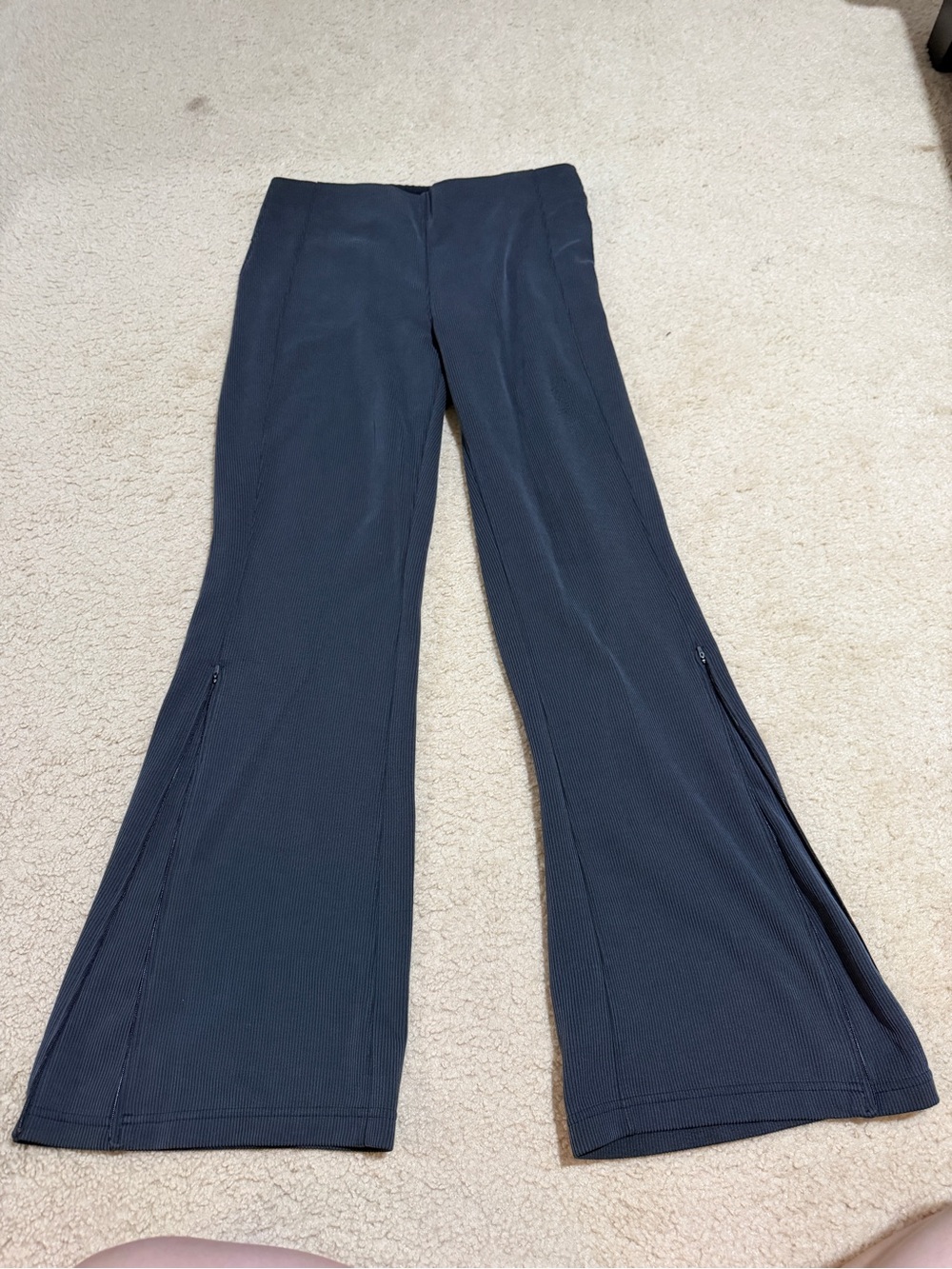 lululemon athletica Black Wide-Leg Track Pants with Side Zips